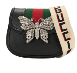 Small Totem Butterfly, Leather, Black, 213317, S, 2*